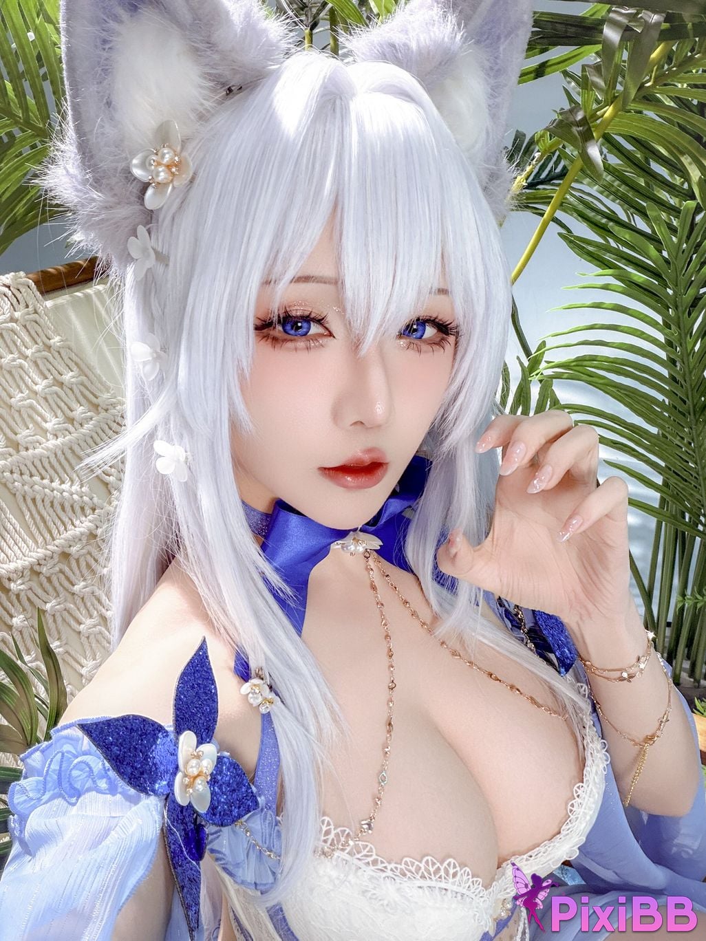 Cosplayer The star is late Hoshilily azur lane Shinano swimwear PixiBB.COM 043