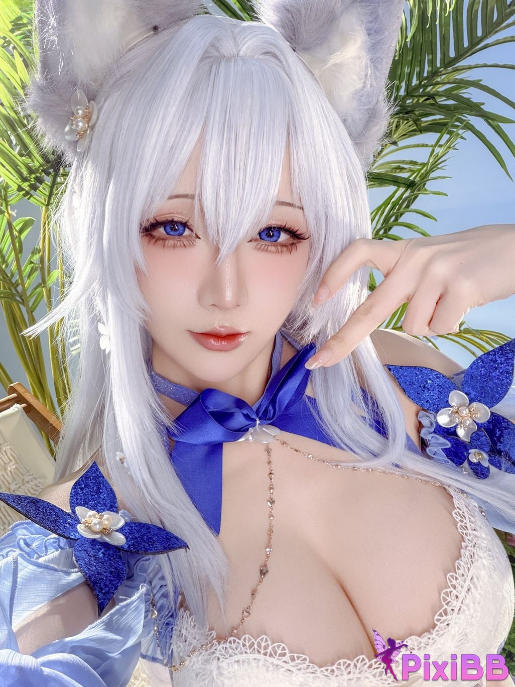 Cosplayer The star is late Hoshilily azur lane Shinano swimwear PixiBB.COM 052