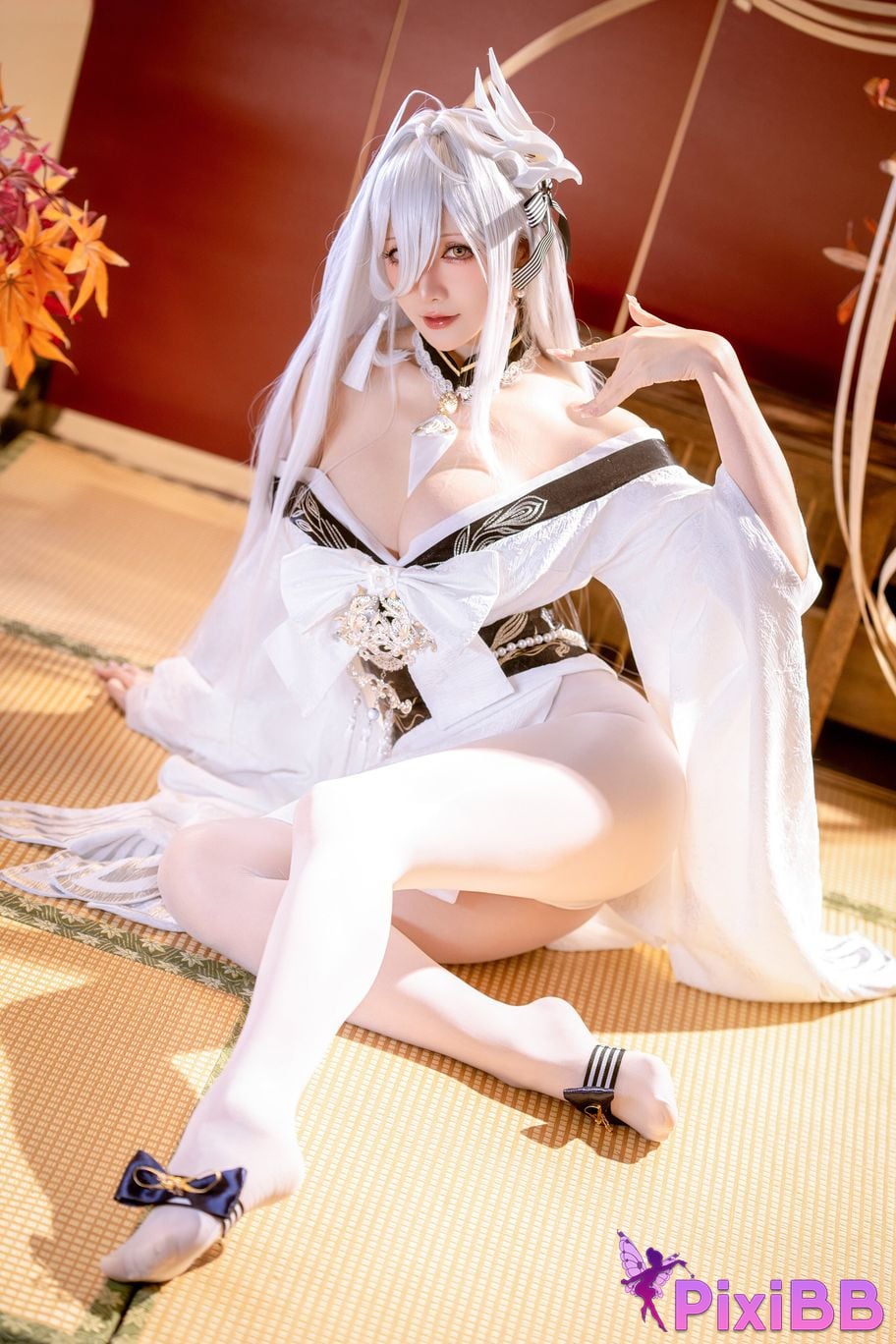 Cosplayer The star is late Hoshilily azur lane Bai Feng PixiBB.COM 002