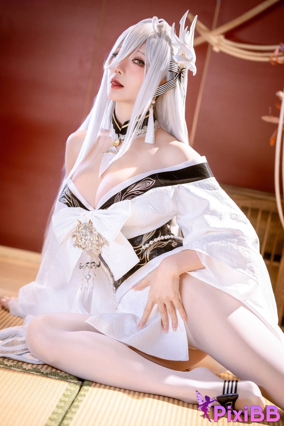 Cosplayer The star is late Hoshilily azur lane Bai Feng PixiBB.COM 003