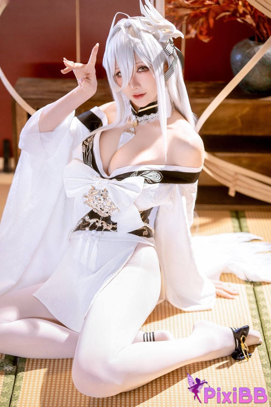 Cosplayer The star is late Hoshilily azur lane Bai Feng PixiBB.COM 004