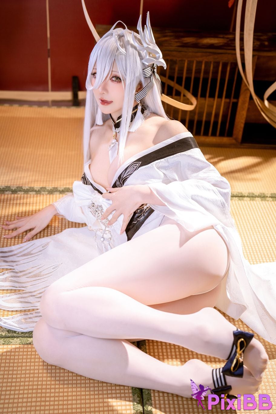 Cosplayer The star is late Hoshilily azur lane Bai Feng PixiBB.COM 016