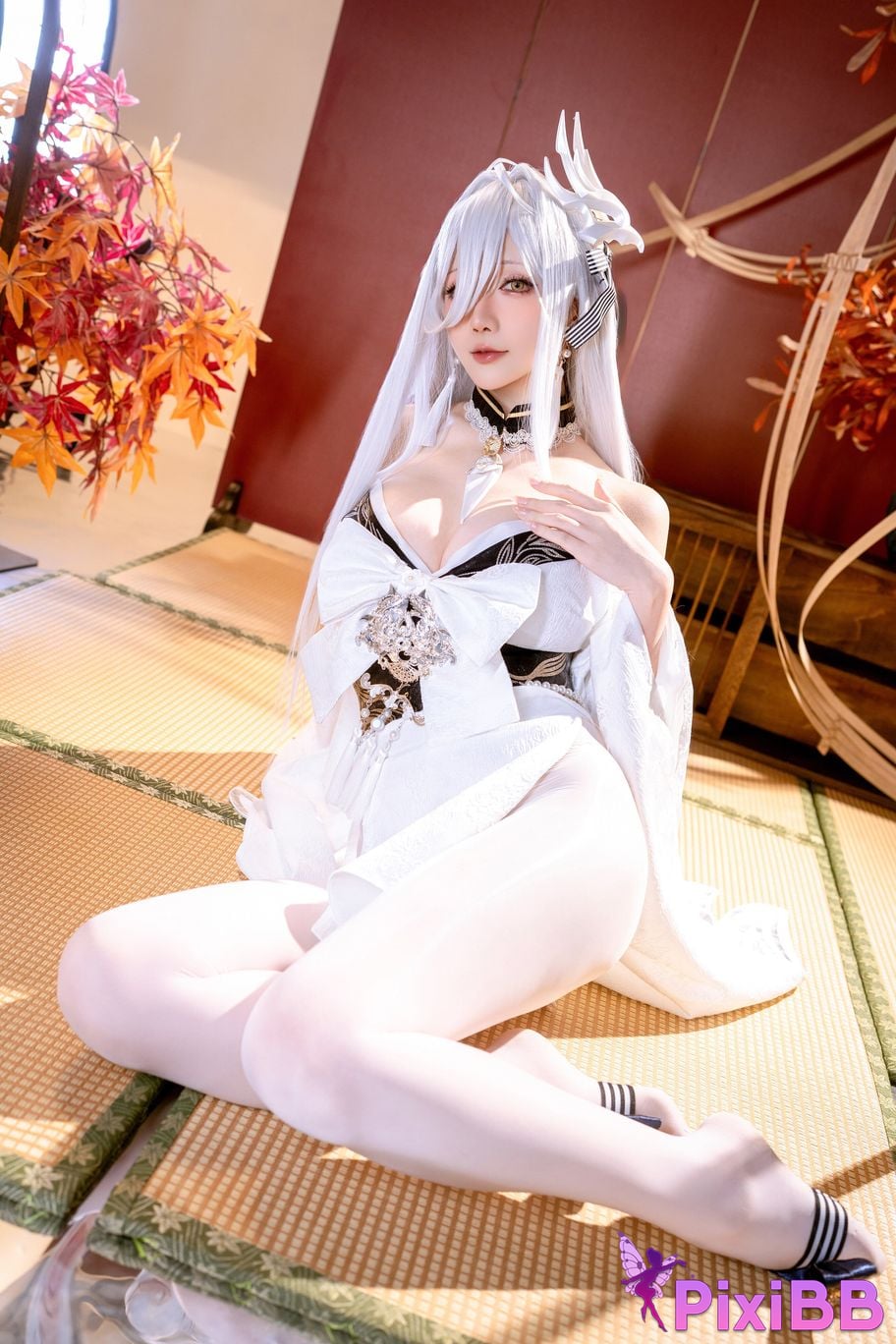 Cosplayer The star is late Hoshilily azur lane Bai Feng PixiBB.COM 017