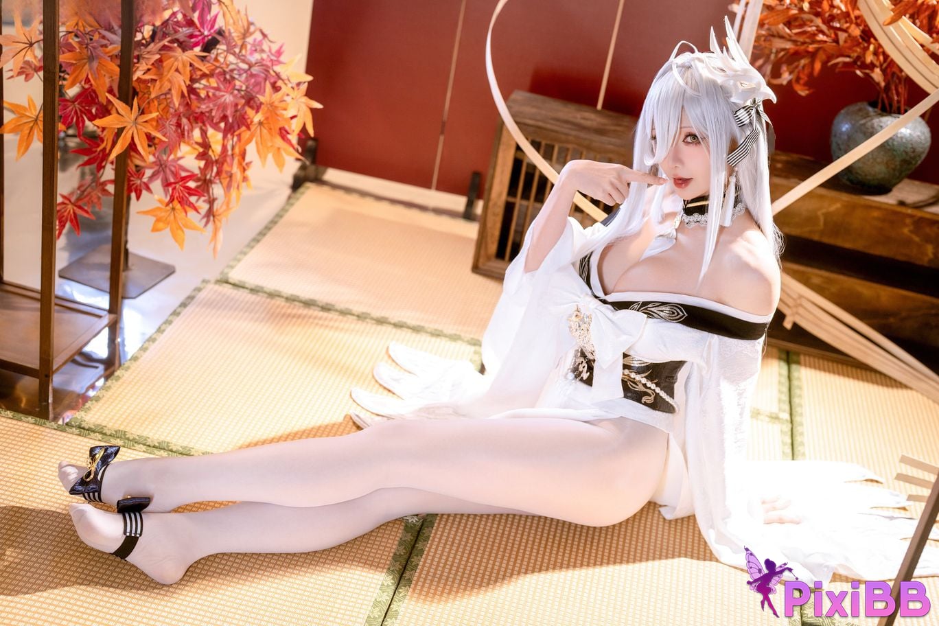 Cosplayer The star is late Hoshilily azur lane Bai Feng PixiBB.COM 028