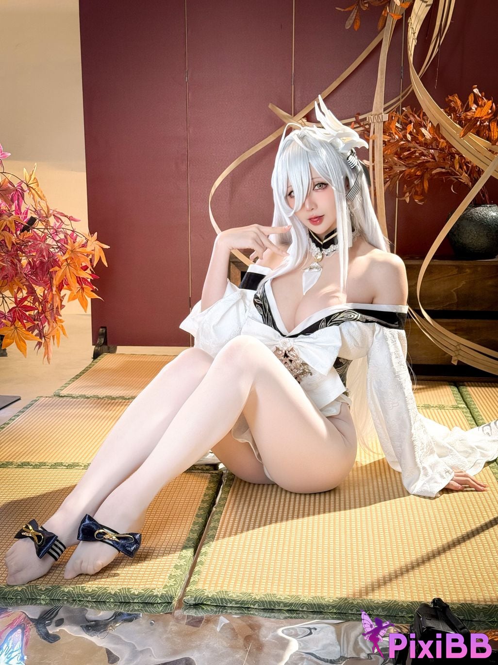 Cosplayer The star is late Hoshilily azur lane Bai Feng PixiBB.COM 050