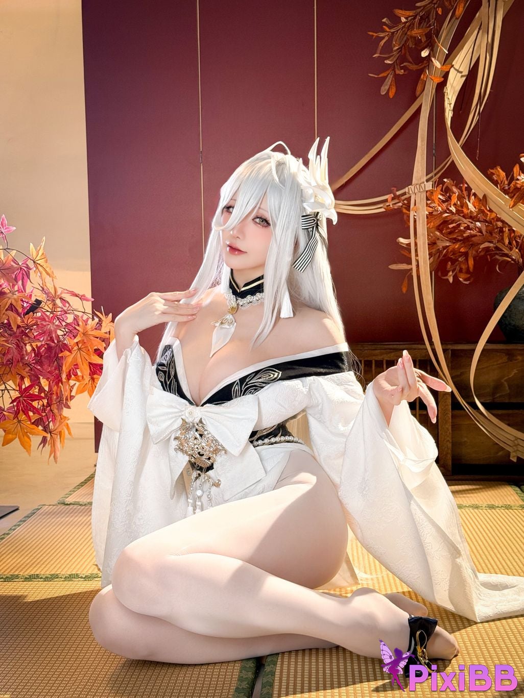 Cosplayer The star is late Hoshilily azur lane Bai Feng PixiBB.COM 055