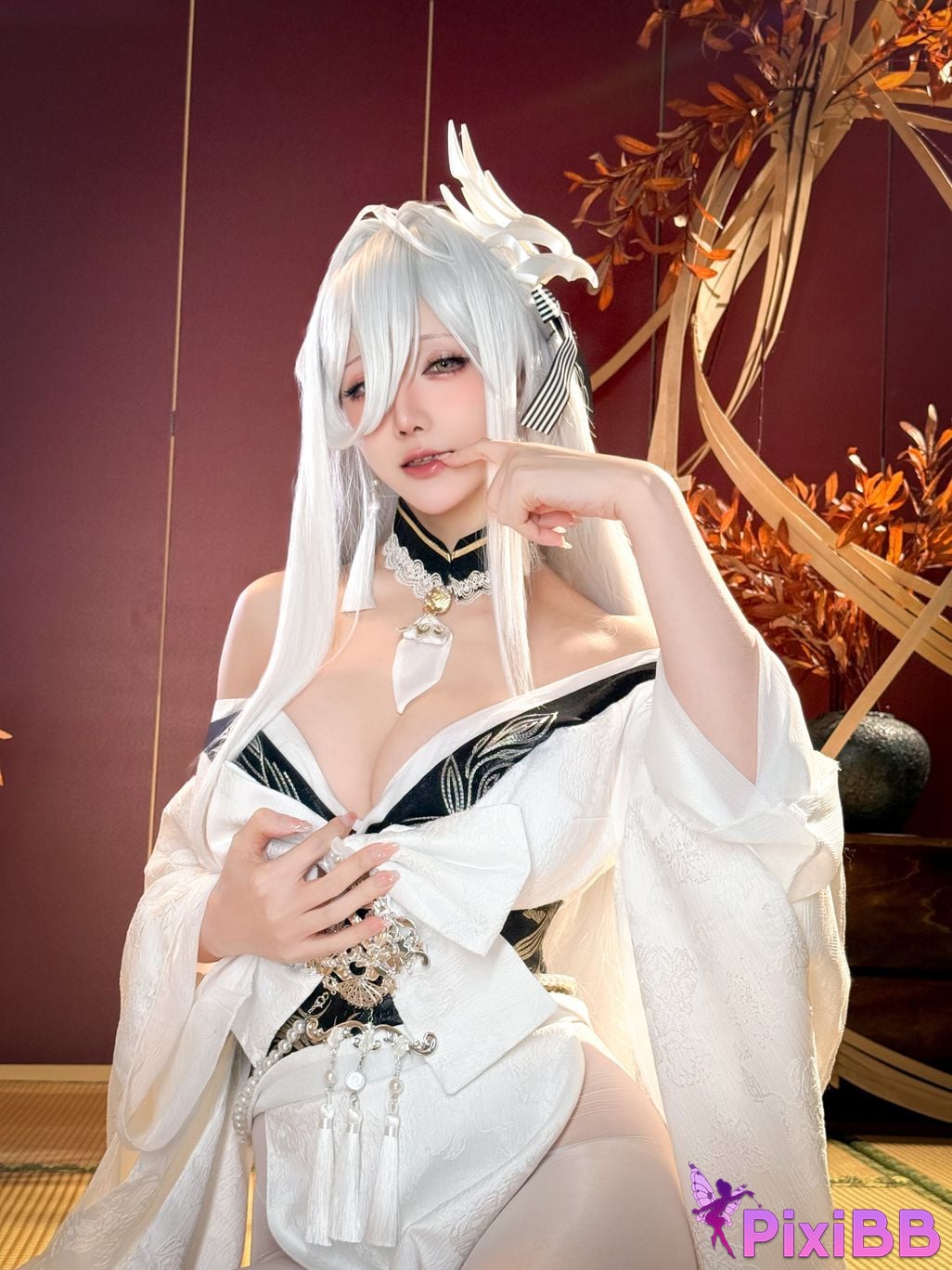 Cosplayer The star is late Hoshilily azur lane Bai Feng PixiBB.COM 056