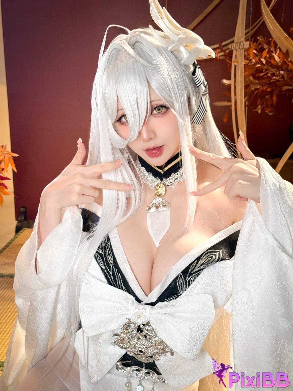 Cosplayer The star is late Hoshilily azur lane Bai Feng PixiBB.COM 058
