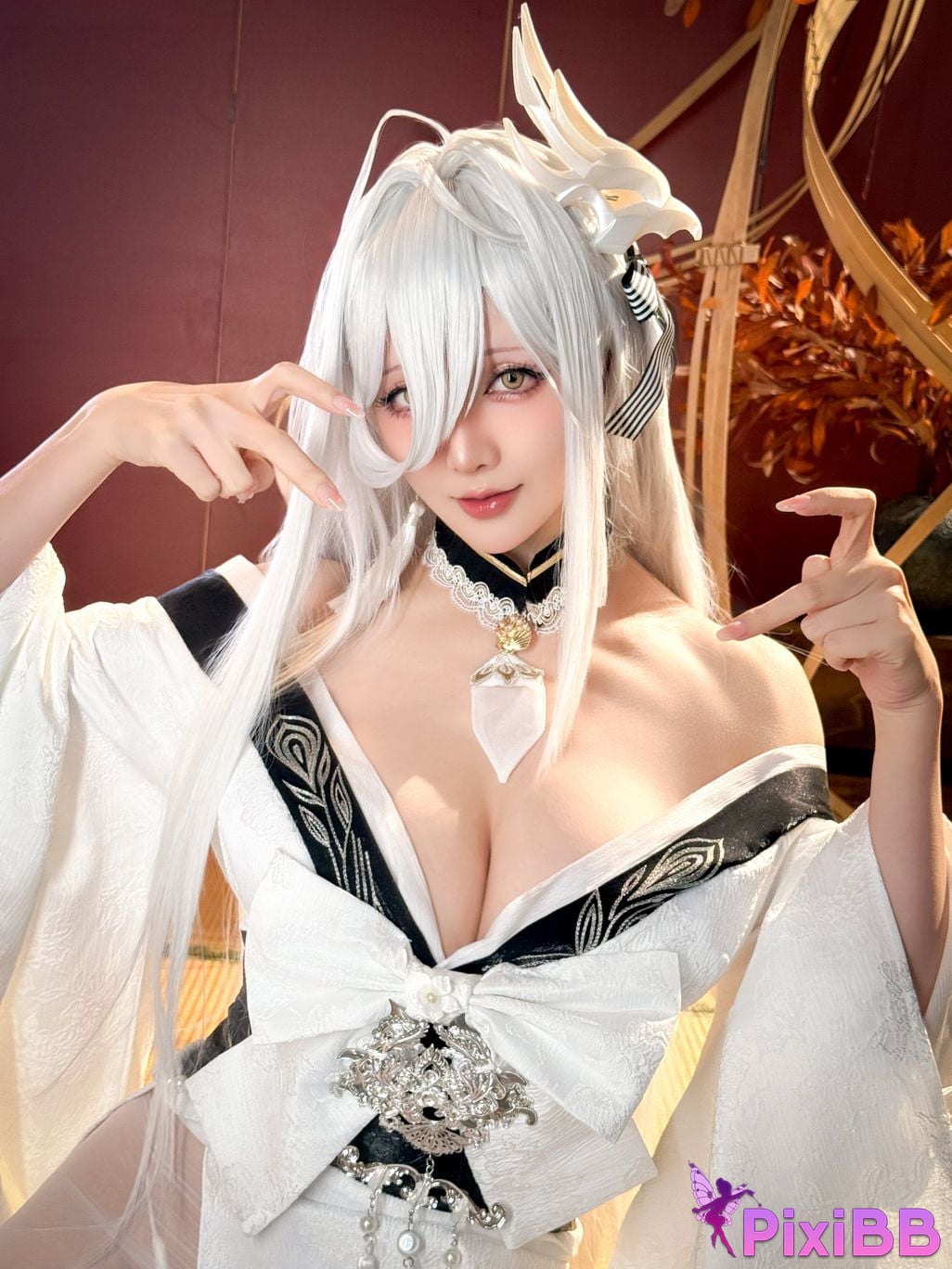 Cosplayer The star is late Hoshilily azur lane Bai Feng PixiBB.COM 059