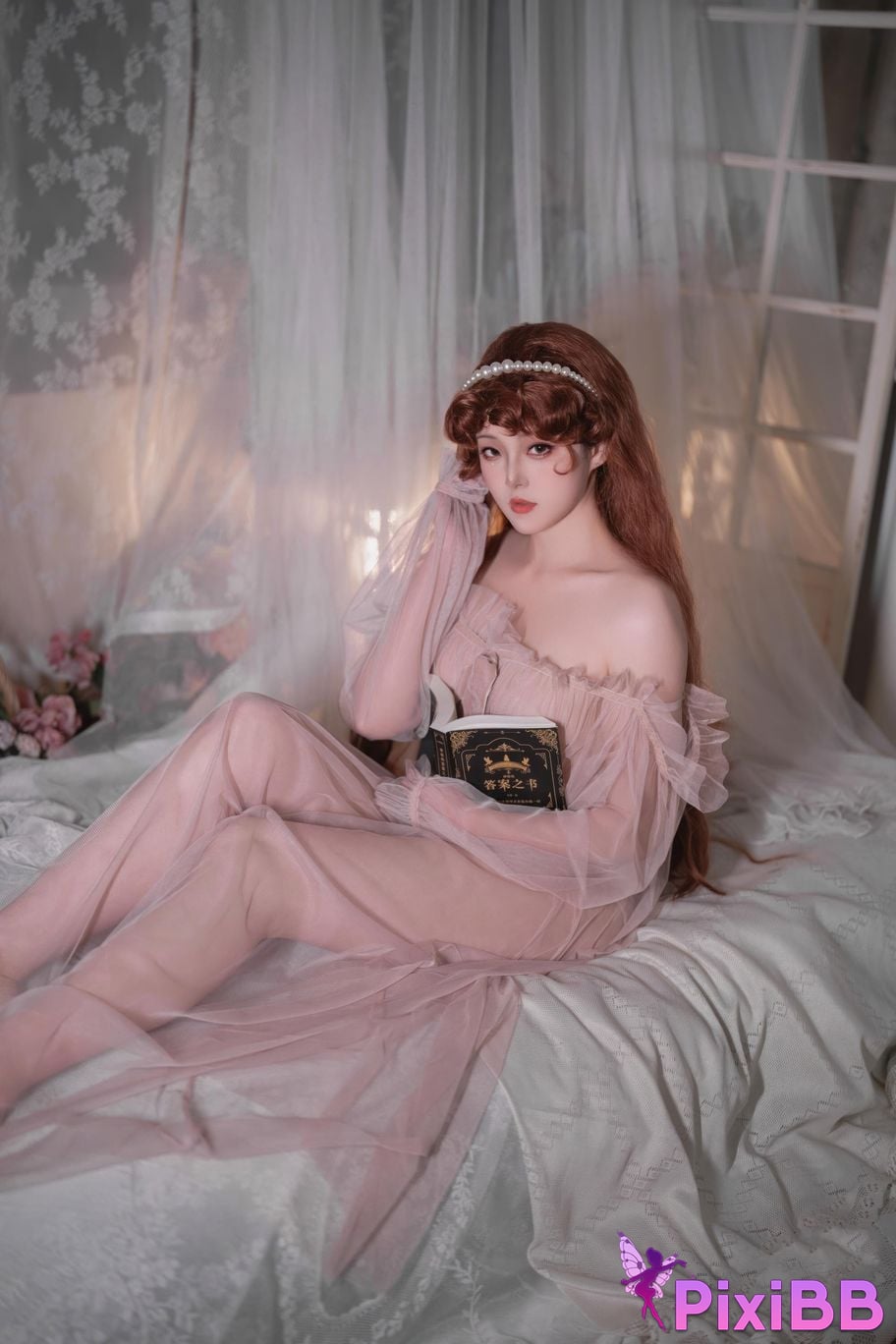 Cosplayer Natsuko Xia Xiazi 2026 birthday private room powder mist PixiBB.COM 004