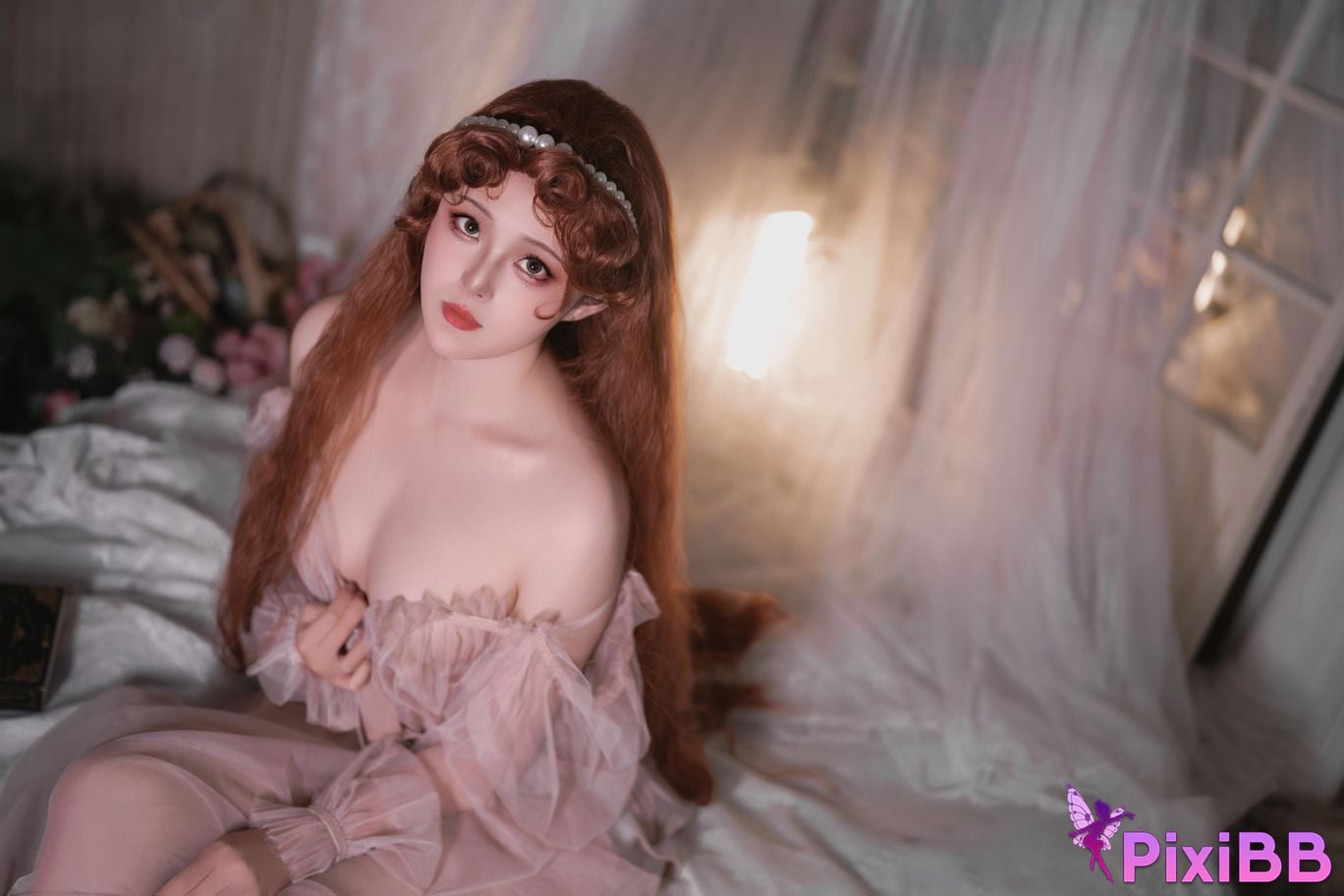 Cosplayer Natsuko Xia Xiazi 2026 birthday private room powder mist PixiBB.COM 011