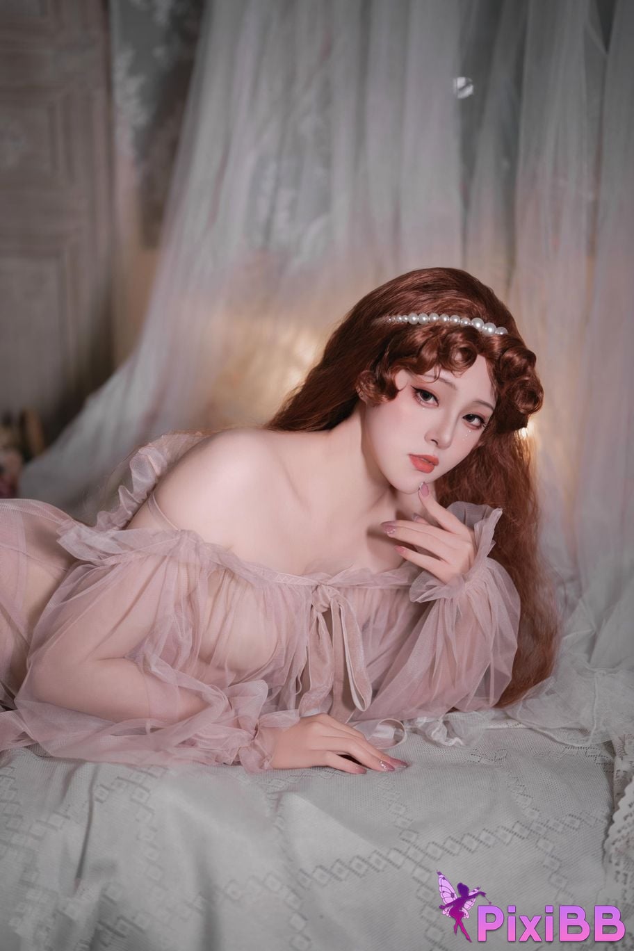 Cosplayer Natsuko Xia Xiazi 2026 birthday private room powder mist PixiBB.COM 013