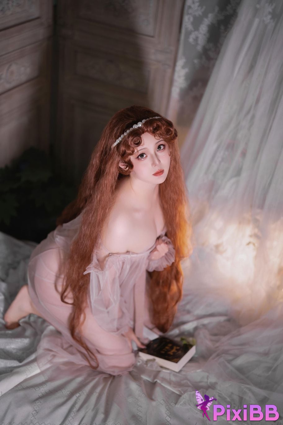 Cosplayer Natsuko Xia Xiazi 2026 birthday private room powder mist PixiBB.COM 017