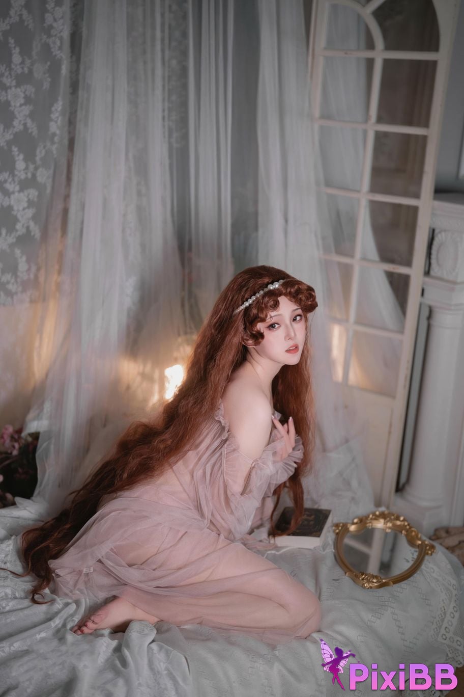 Cosplayer Natsuko Xia Xiazi 2026 birthday private room powder mist PixiBB.COM 024