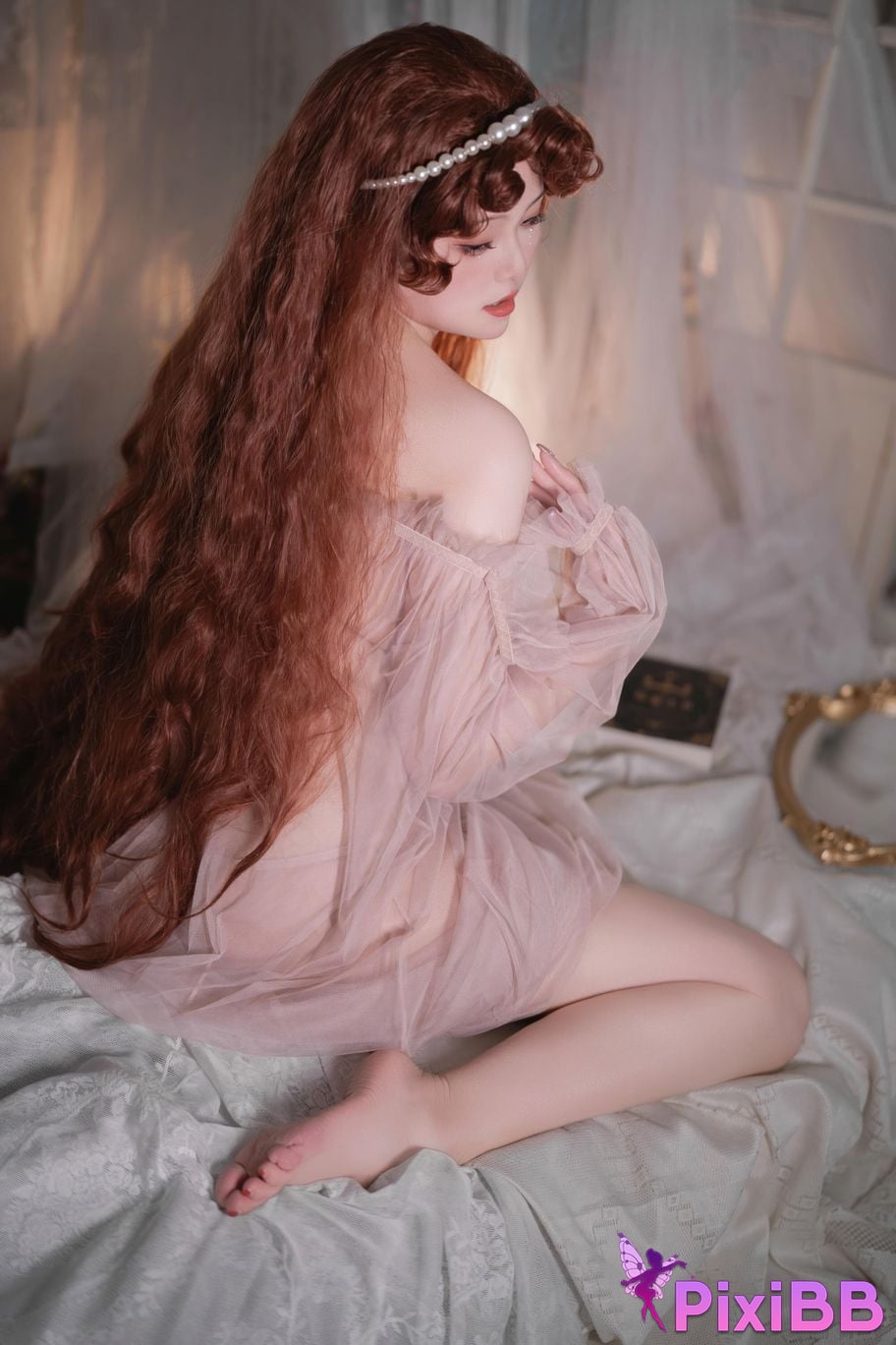 Cosplayer Natsuko Xia Xiazi 2026 birthday private room powder mist PixiBB.COM 027