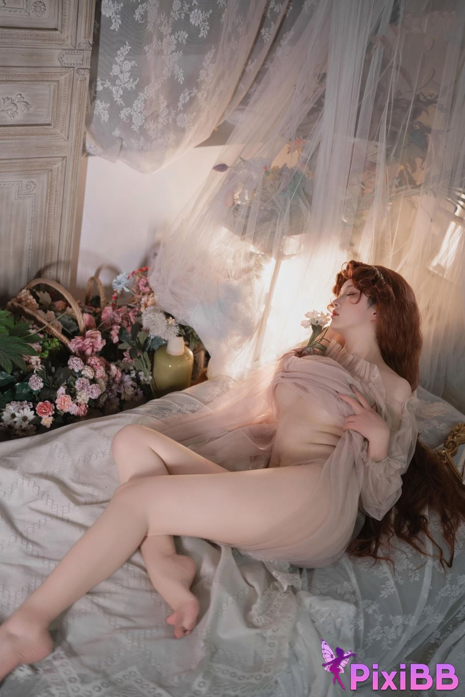 Cosplayer Natsuko Xia Xiazi 2026 birthday private room powder mist PixiBB.COM 030