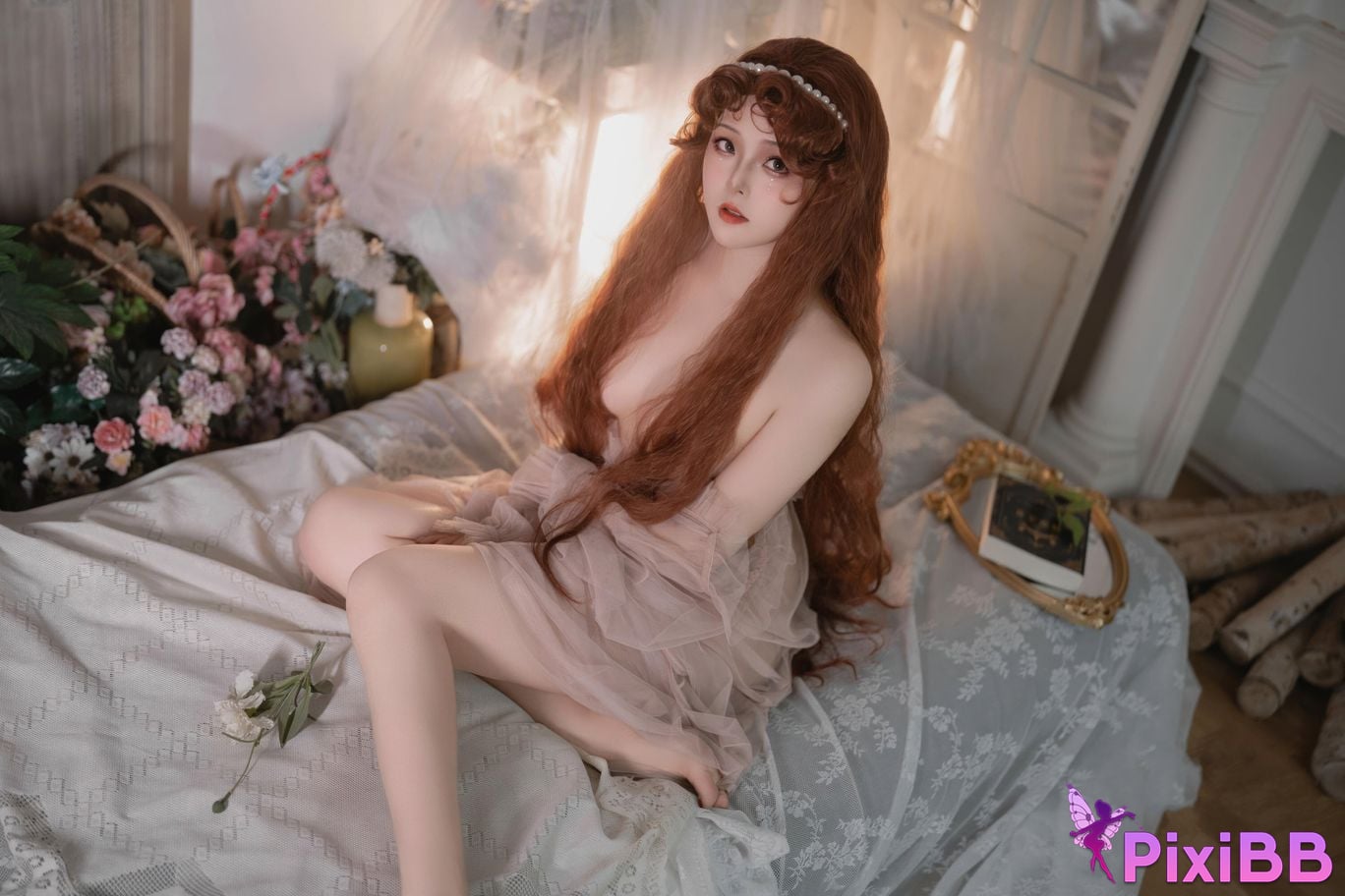 Cosplayer Natsuko Xia Xiazi 2026 birthday private room powder mist PixiBB.COM 032