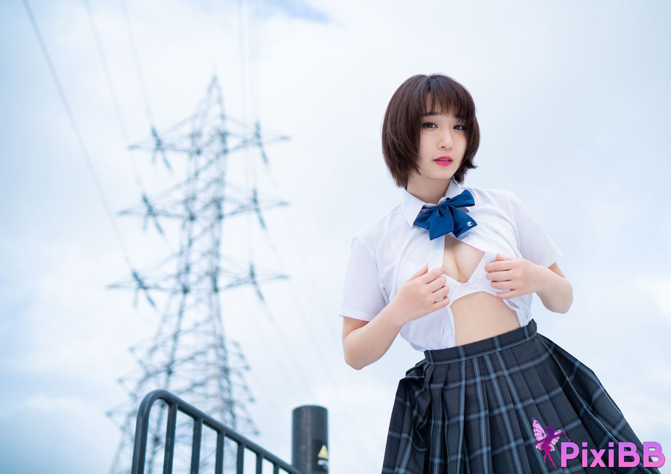 Japanese Idol Moe Iori Digital only YJ PHOTO BOOK photo collection Please wear your uniform properly PixiBB.COM 008