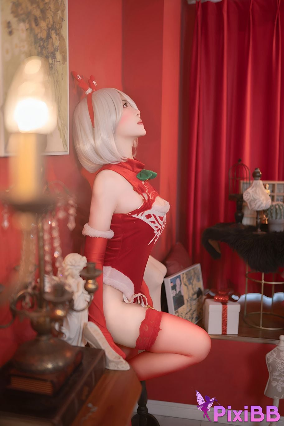 Cosplay Bangni Christmas Neil Red Dress Royal Sister PixiBB.COM 050
