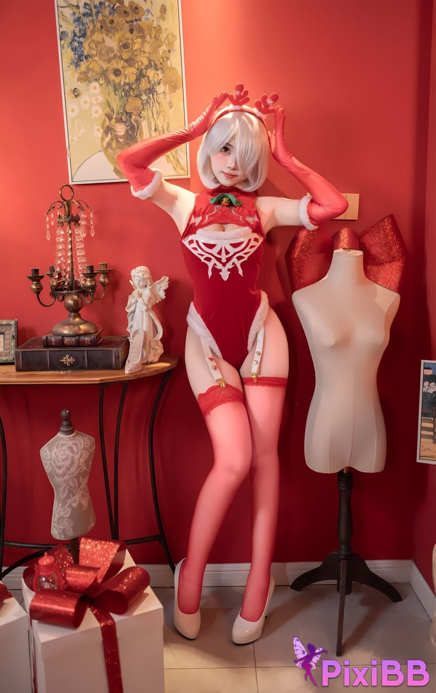 Cosplay Bangni Christmas Neil Red Dress Royal Sister PixiBB.COM 051