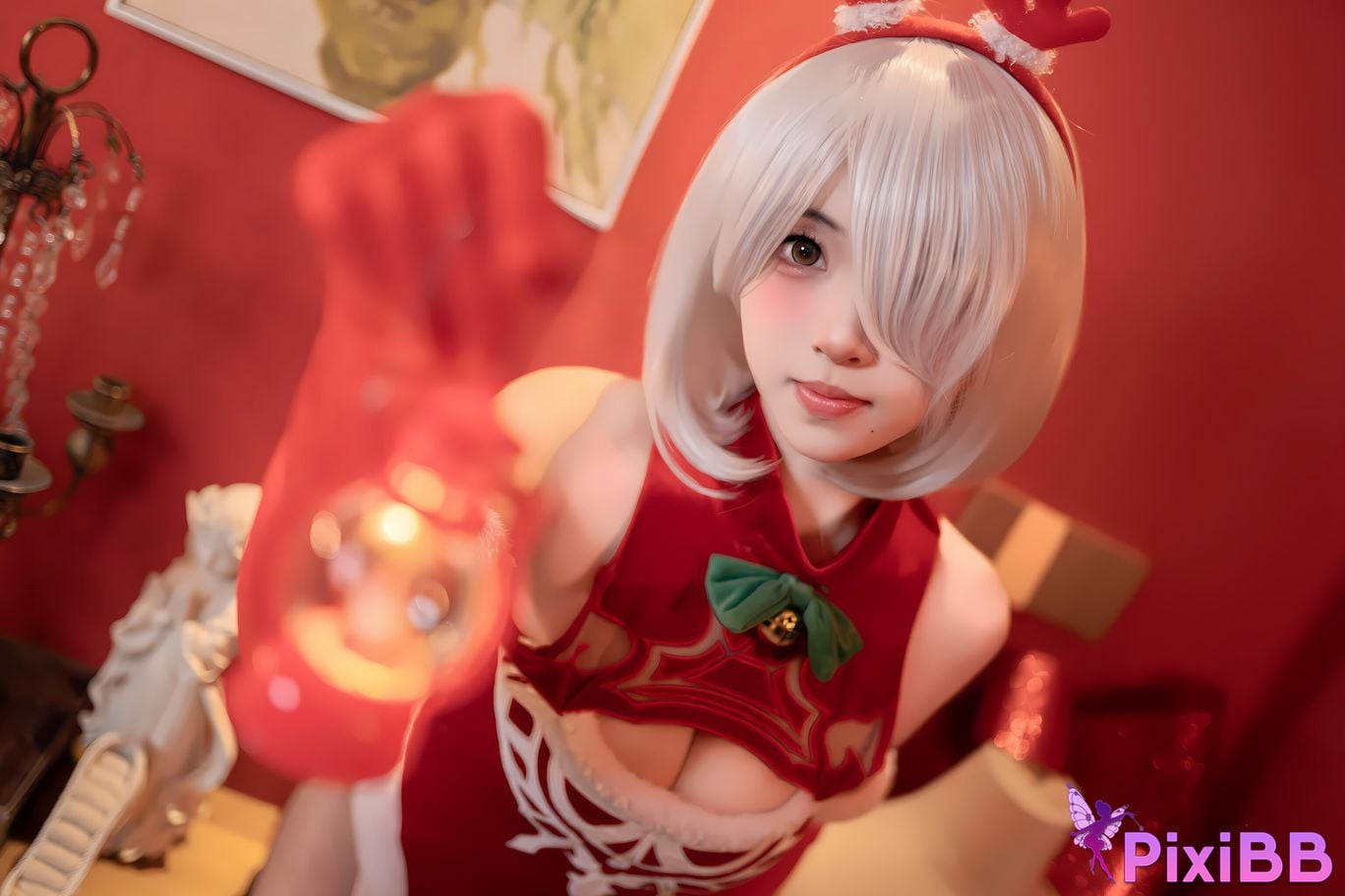 Cosplay Bangni Christmas Neil Red Dress Royal Sister PixiBB.COM 052