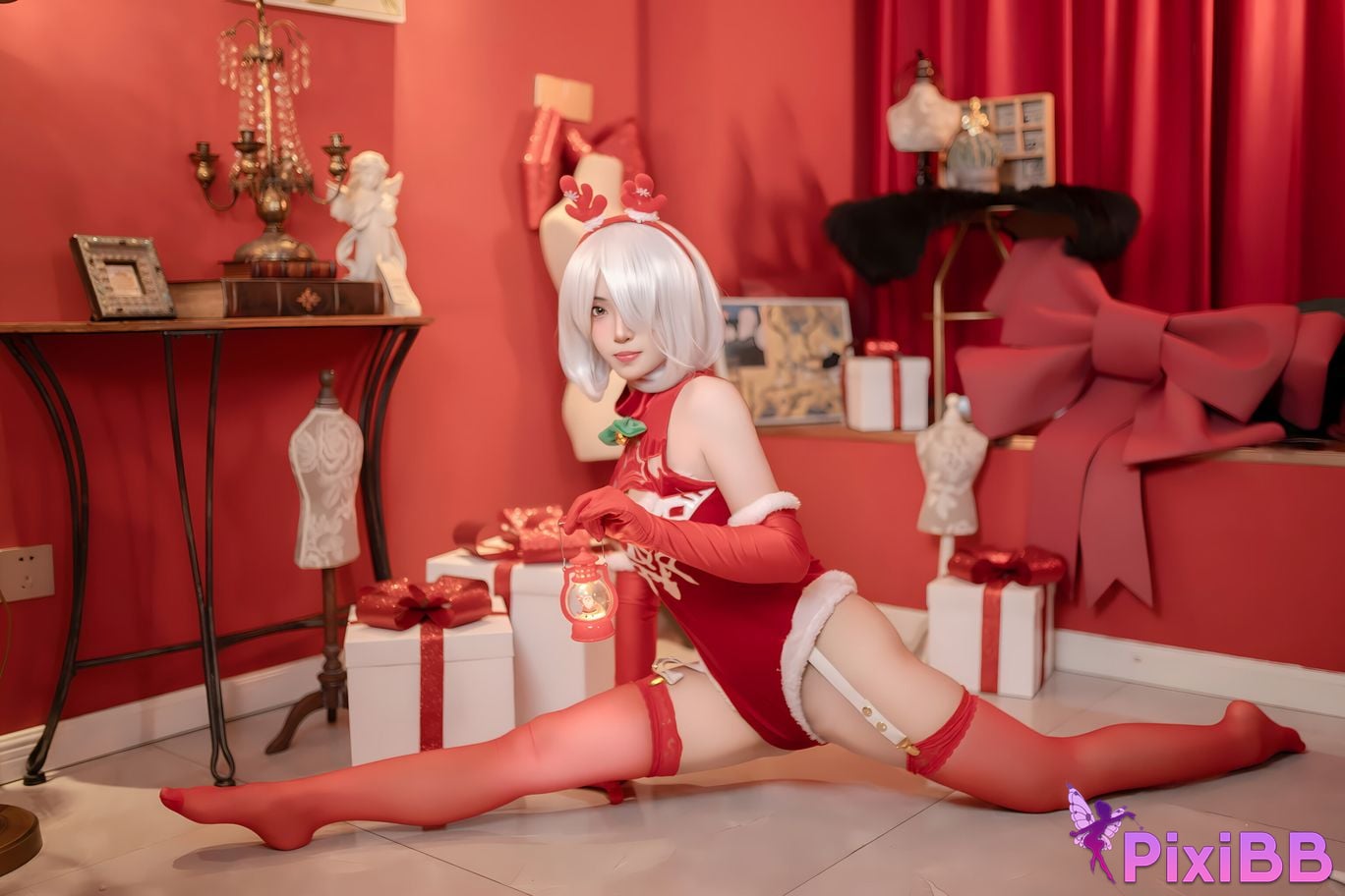 Cosplay Bangni Christmas Neil Red Dress Royal Sister PixiBB.COM 090