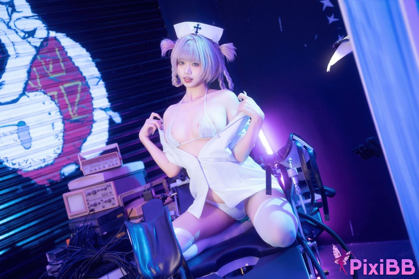Cosplayer Qiqi be good Song all night nurse uniform PixiBB.COM 007