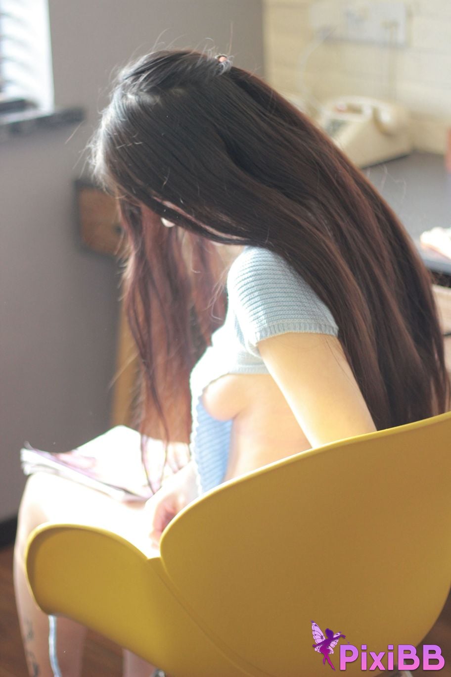 Private Photoshoot Cici Tall and long legged goddess Pink close up Full scale private shooting PixiBB.COM 001