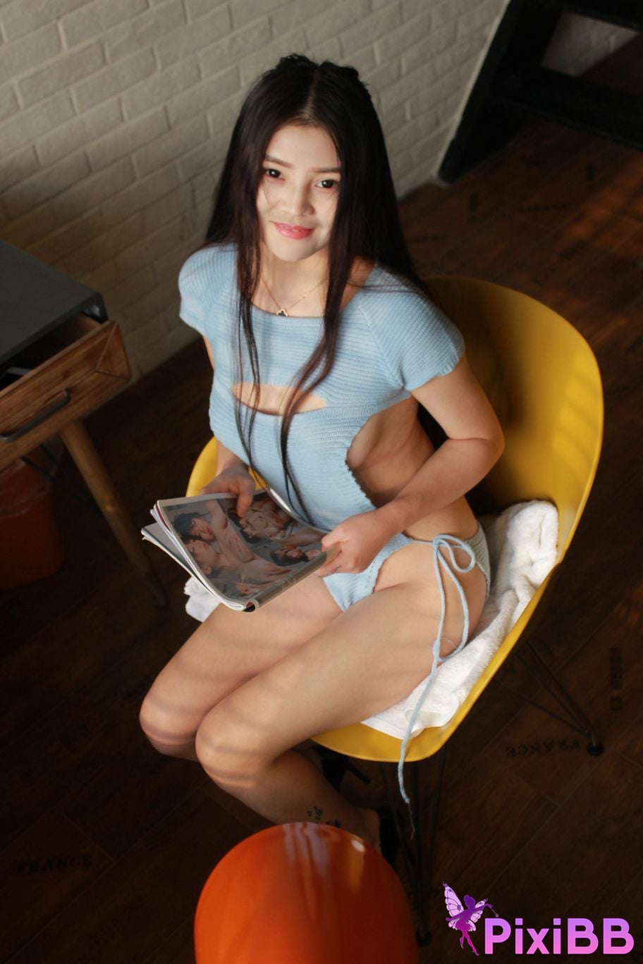 Private Photoshoot Cici Tall and long legged goddess Pink close up Full scale private shooting PixiBB.COM 038