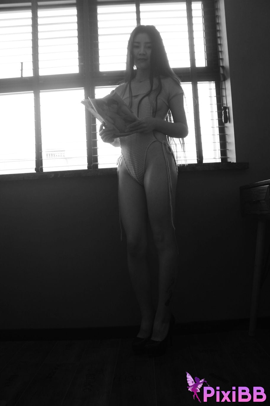 Private Photoshoot Cici Tall and long legged goddess Pink close up Full scale private shooting PixiBB.COM 048