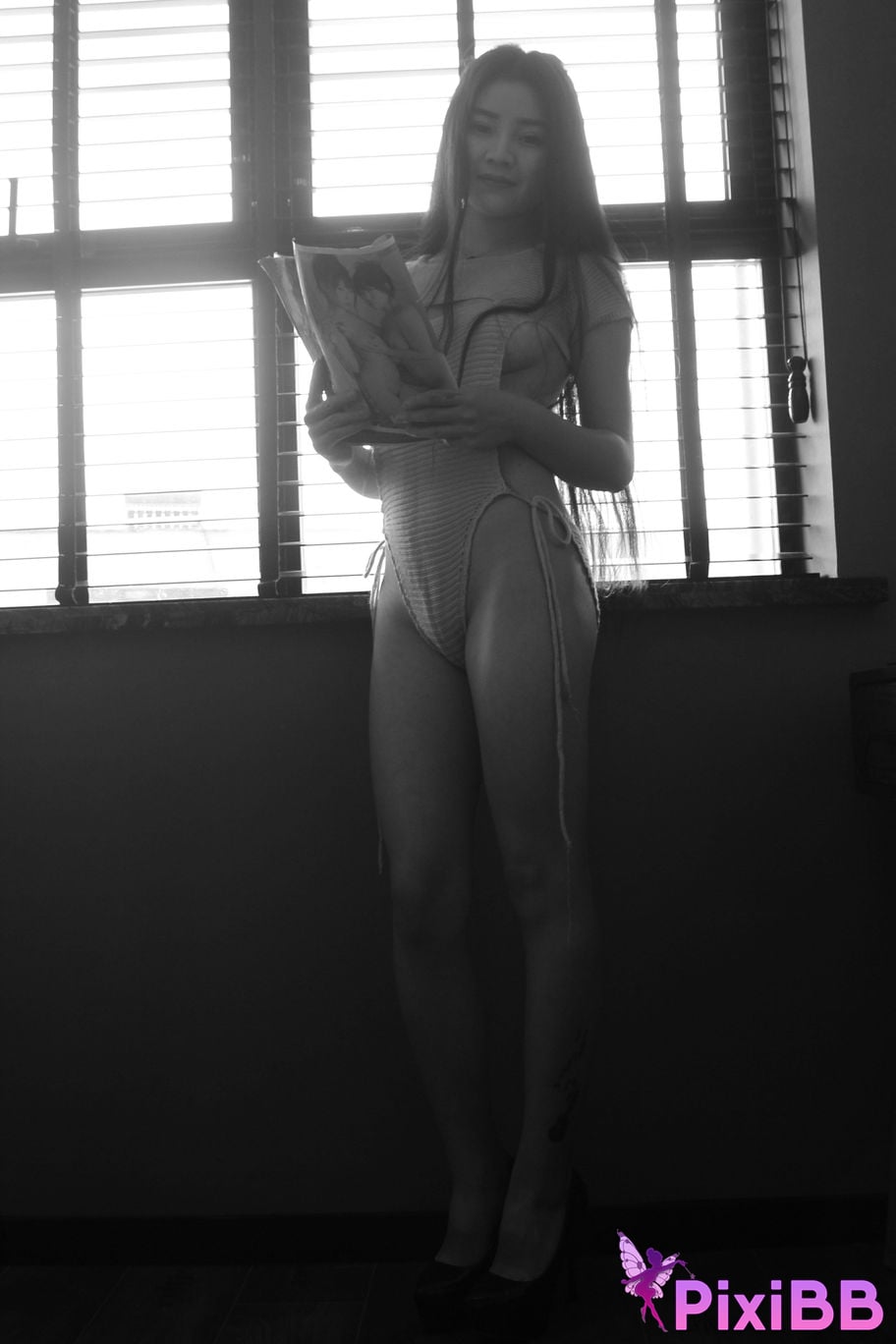 Private Photoshoot Cici Tall and long legged goddess Pink close up Full scale private shooting PixiBB.COM 049