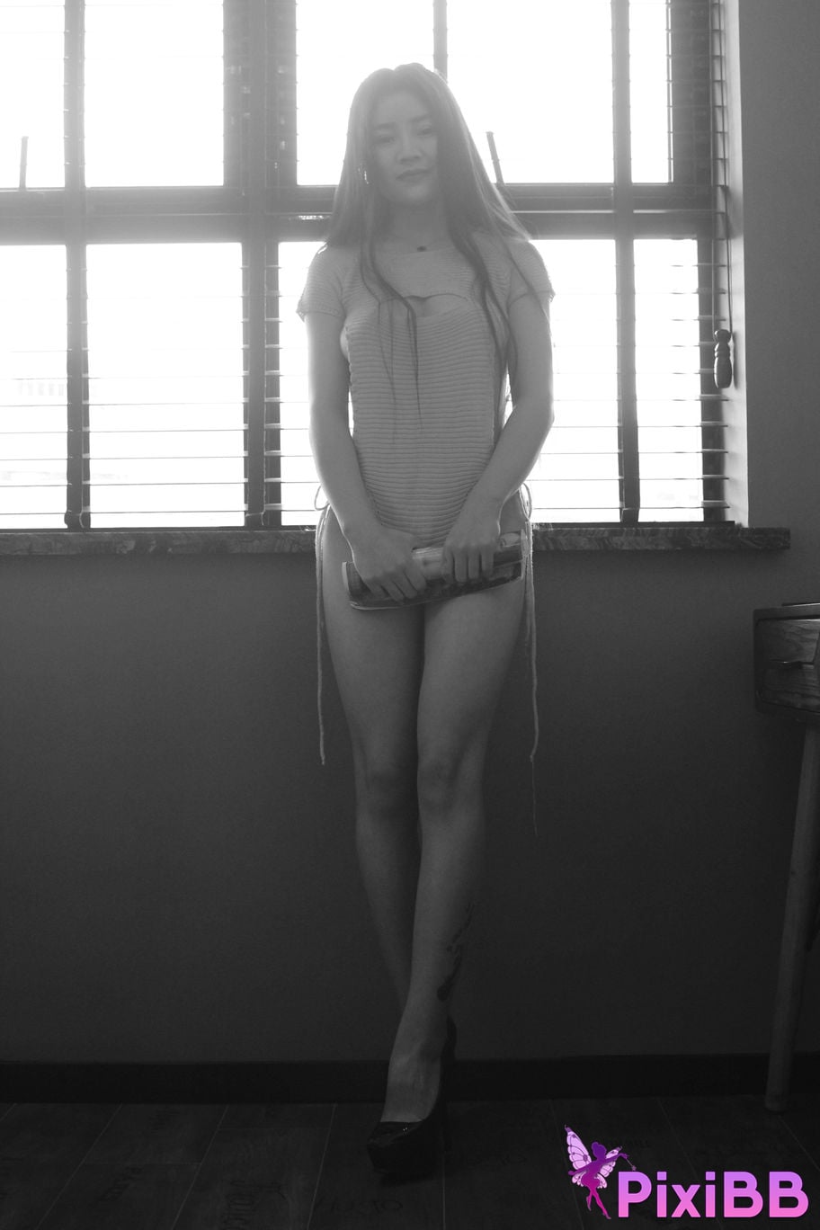 Private Photoshoot Cici Tall and long legged goddess Pink close up Full scale private shooting PixiBB.COM 059