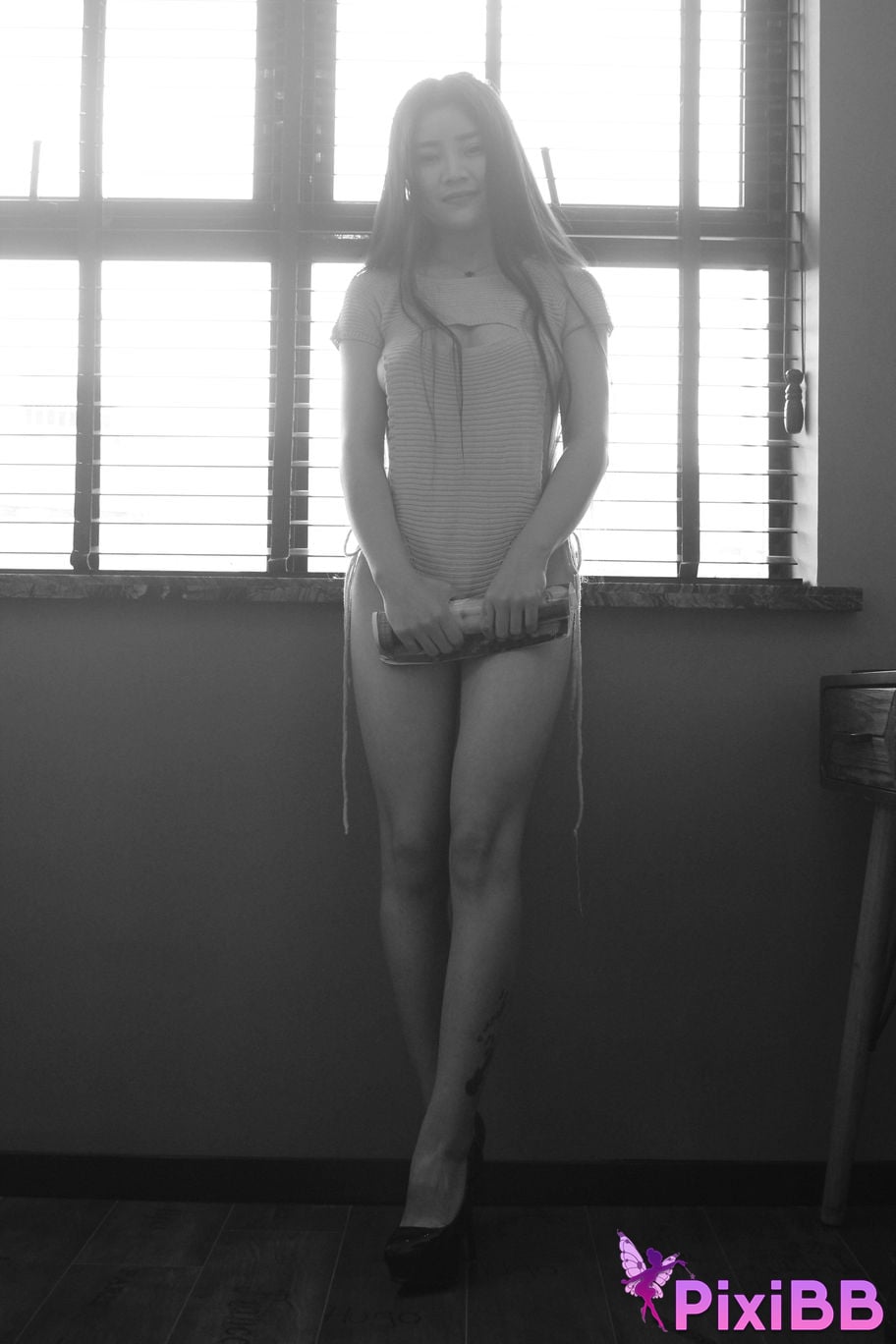 Private Photoshoot Cici Tall and long legged goddess Pink close up Full scale private shooting PixiBB.COM 060