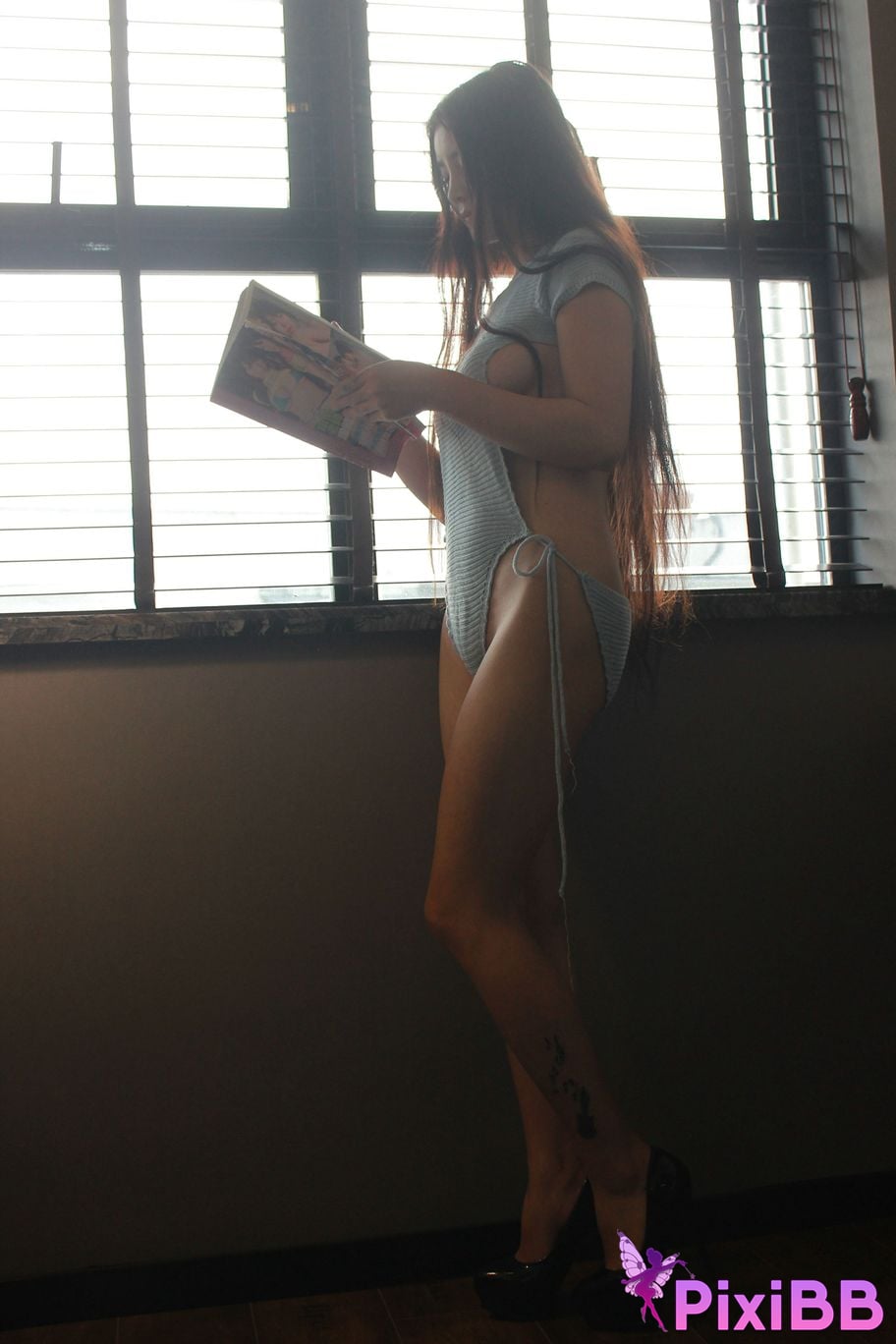 Private Photoshoot Cici Tall and long legged goddess Pink close up Full scale private shooting PixiBB.COM 077