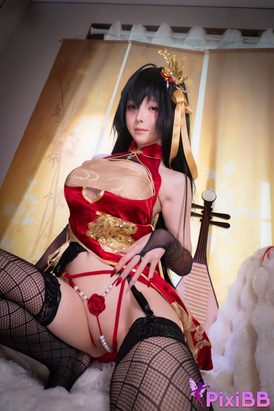 Cosplayer Xiaoyangze yixiaoyangze Dafeng cheongsam PixiBB.COM 035