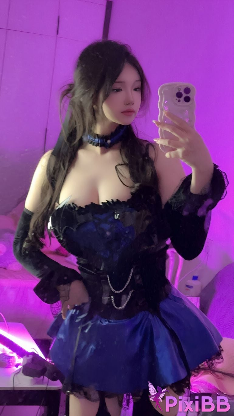 Cosplay Astra Blue Lace Dress PixiBB.COM 047