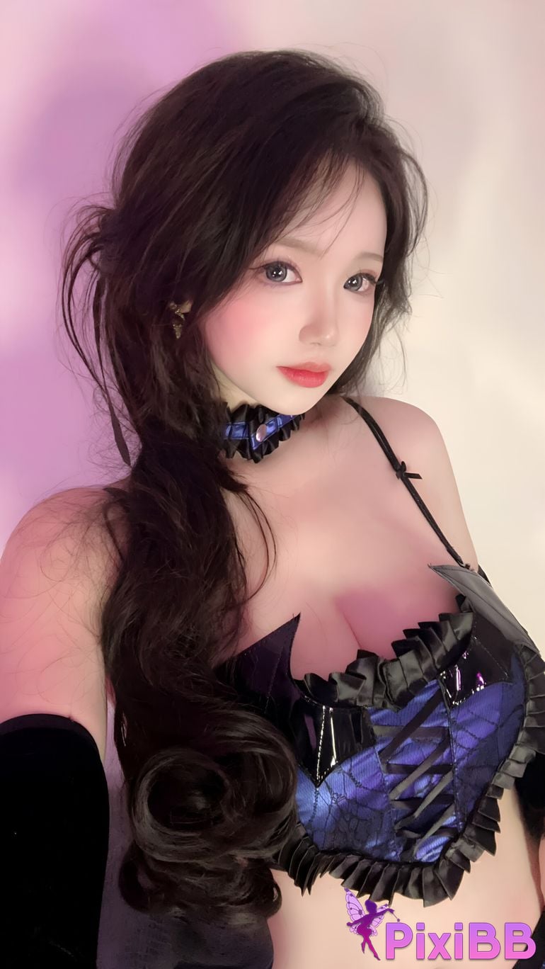 Cosplay Astra Blue Lace Dress PixiBB.COM 050