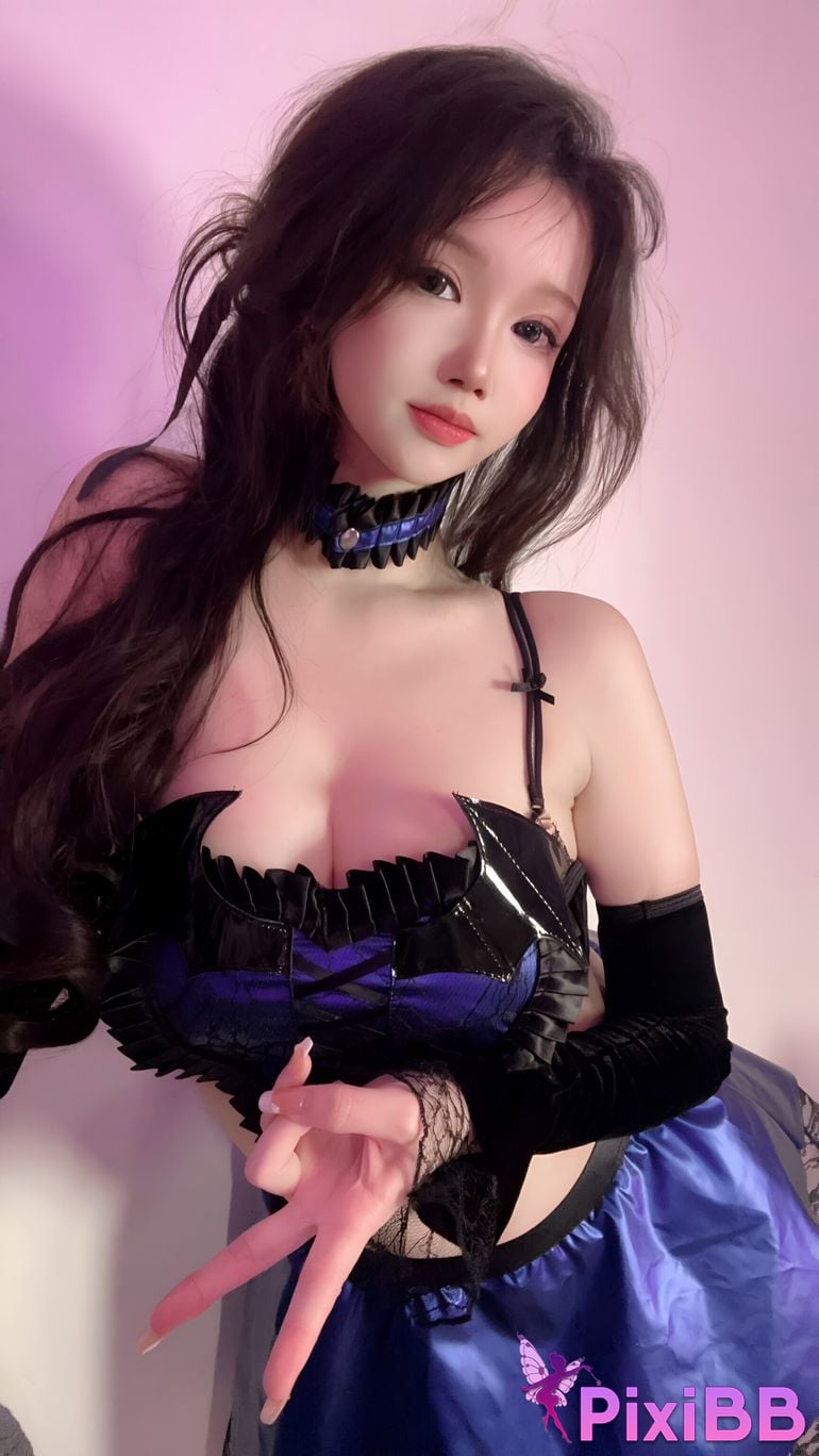 Cosplay Astra Blue Lace Dress PixiBB.COM 052