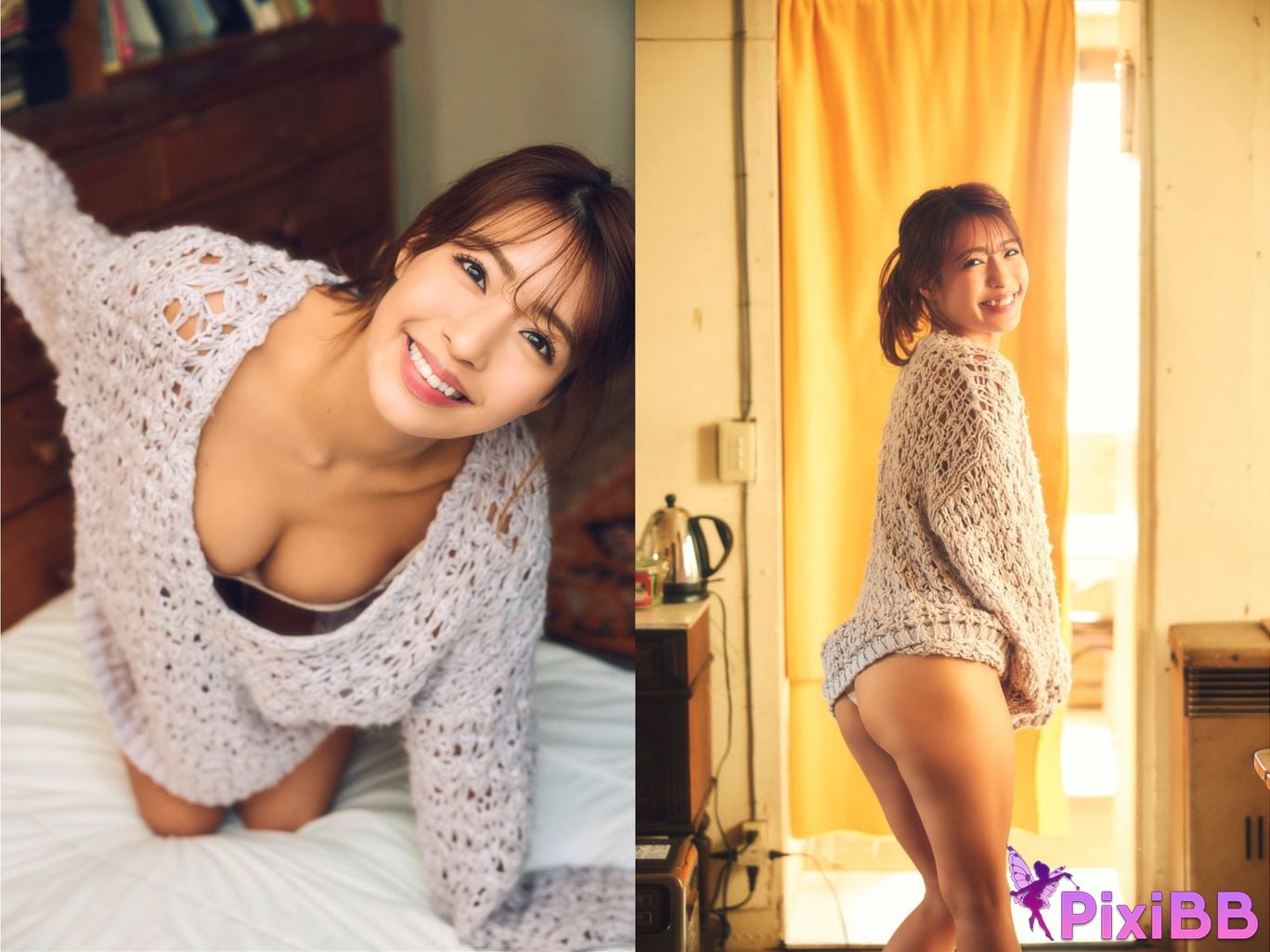 Japanese Idol Hashimoto Rina Qiao Ben Li Cai Charm hidden behind wheat colored skin SPA Gravure soul digital photo book PixiBB.COM 007