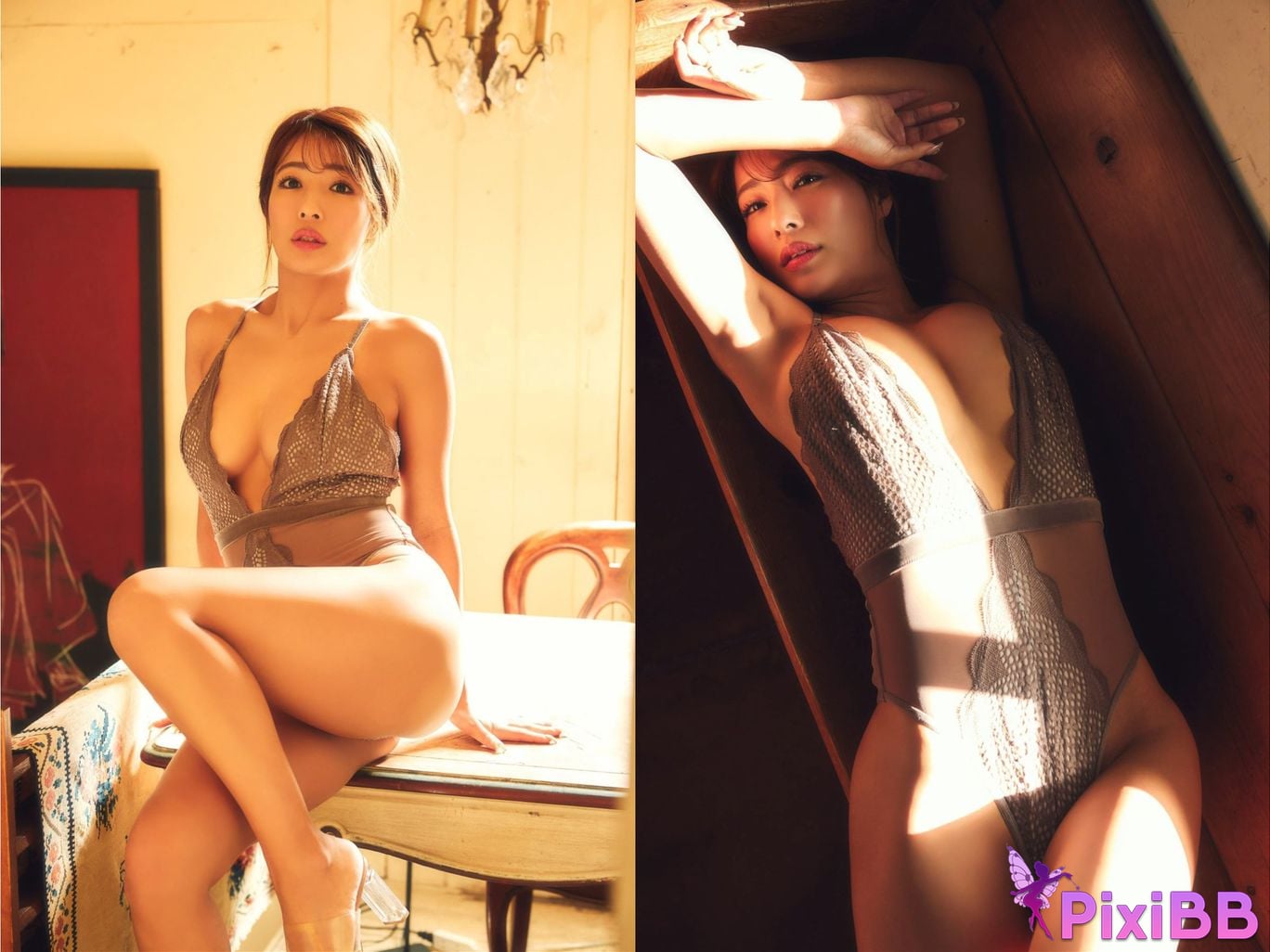 Japanese Idol Hashimoto Rina Qiao Ben Li Cai Charm hidden behind wheat colored skin SPA Gravure soul digital photo book PixiBB.COM 022