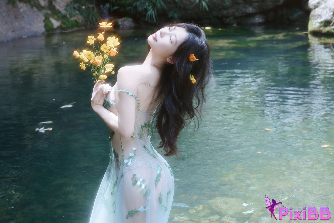 XR Uncensored Yin Tian R18 Xiuren.com Model Ridge by the Water PixiBB.COM 008