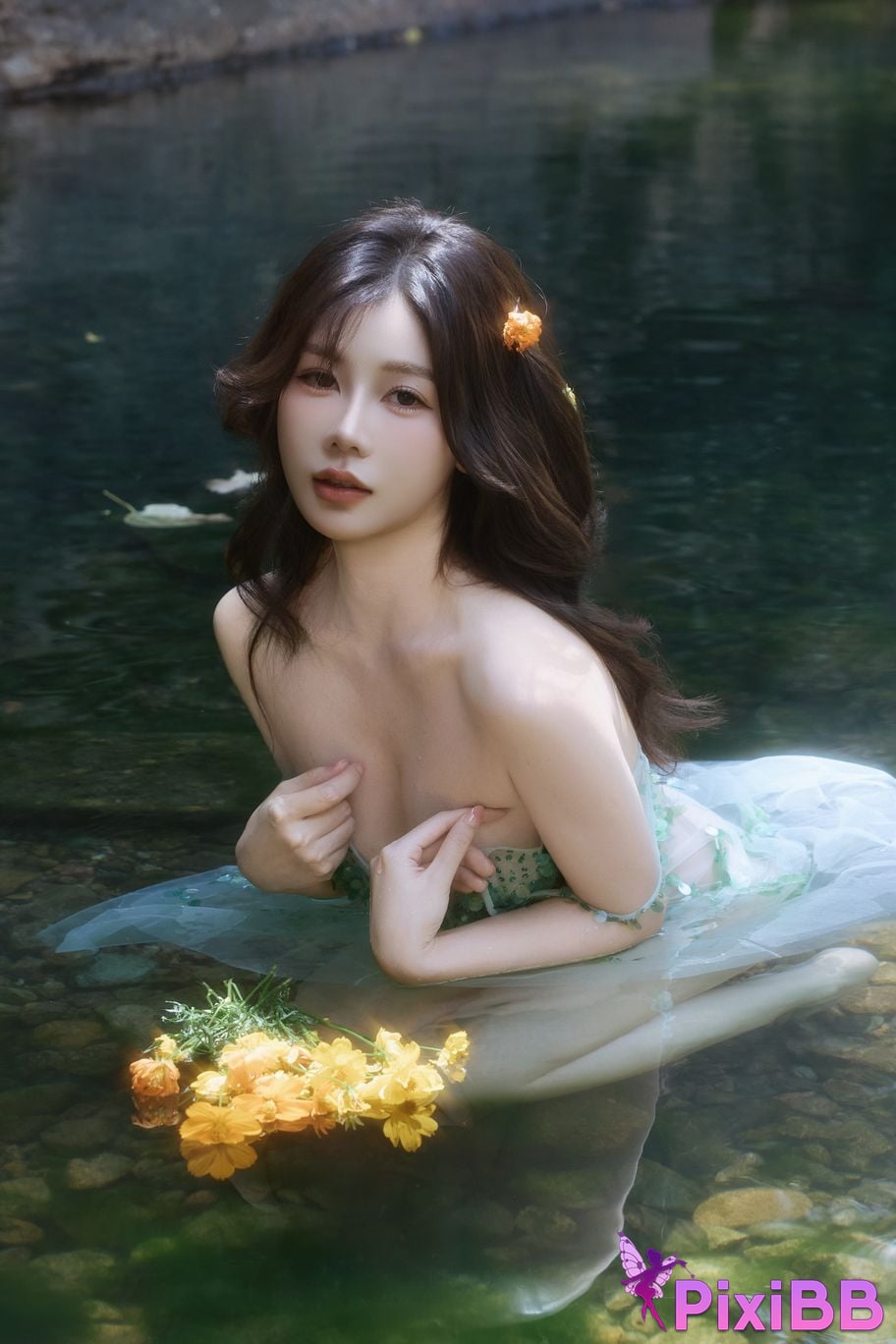 XR Uncensored Yin Tian R18 Xiuren.com Model Ridge by the Water PixiBB.COM 015