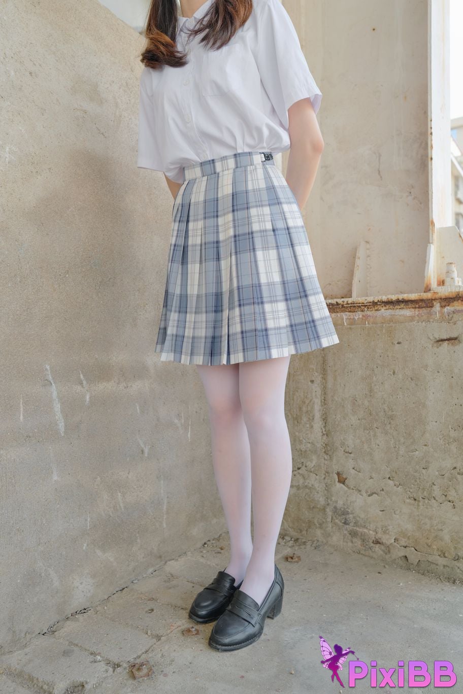 Photos of Senluo Consortium internal photos Xiaoqi JK white silk 13D PixiBB.COM 001