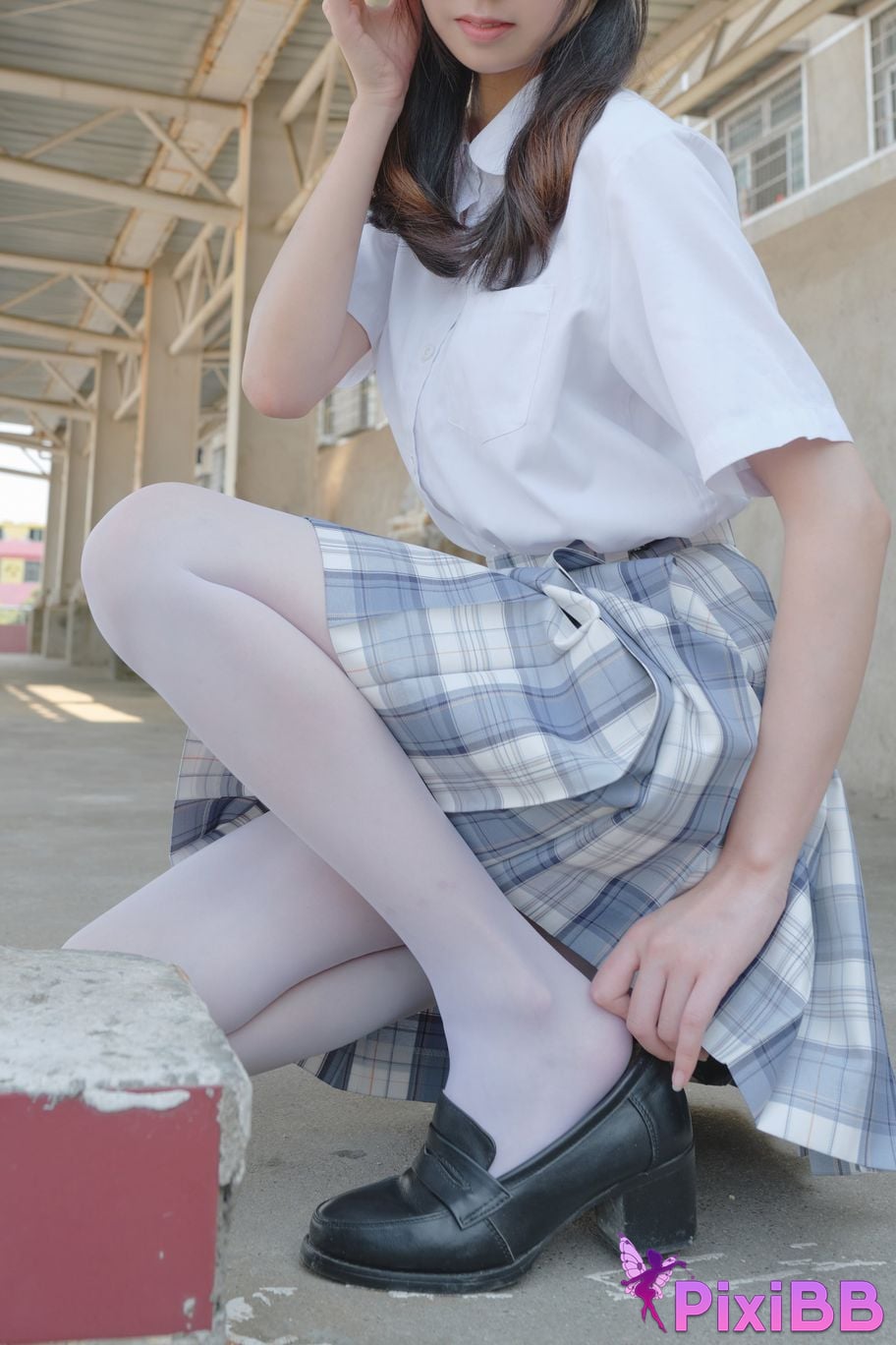 Photos of Senluo Consortium internal photos Xiaoqi JK white silk 13D PixiBB.COM 013