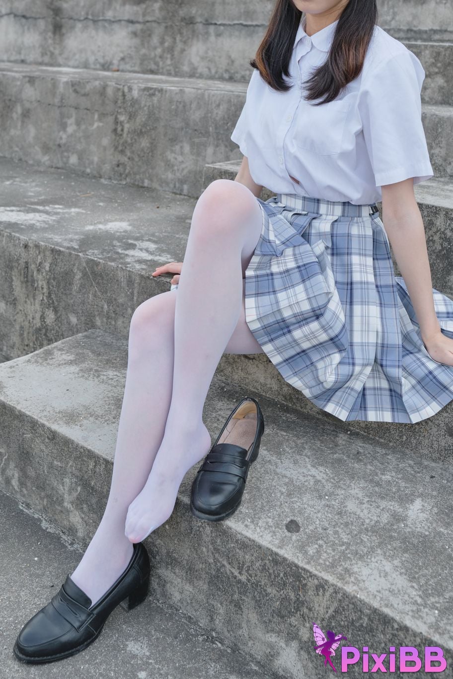 Photos of Senluo Consortium internal photos Xiaoqi JK white silk 13D PixiBB.COM 017