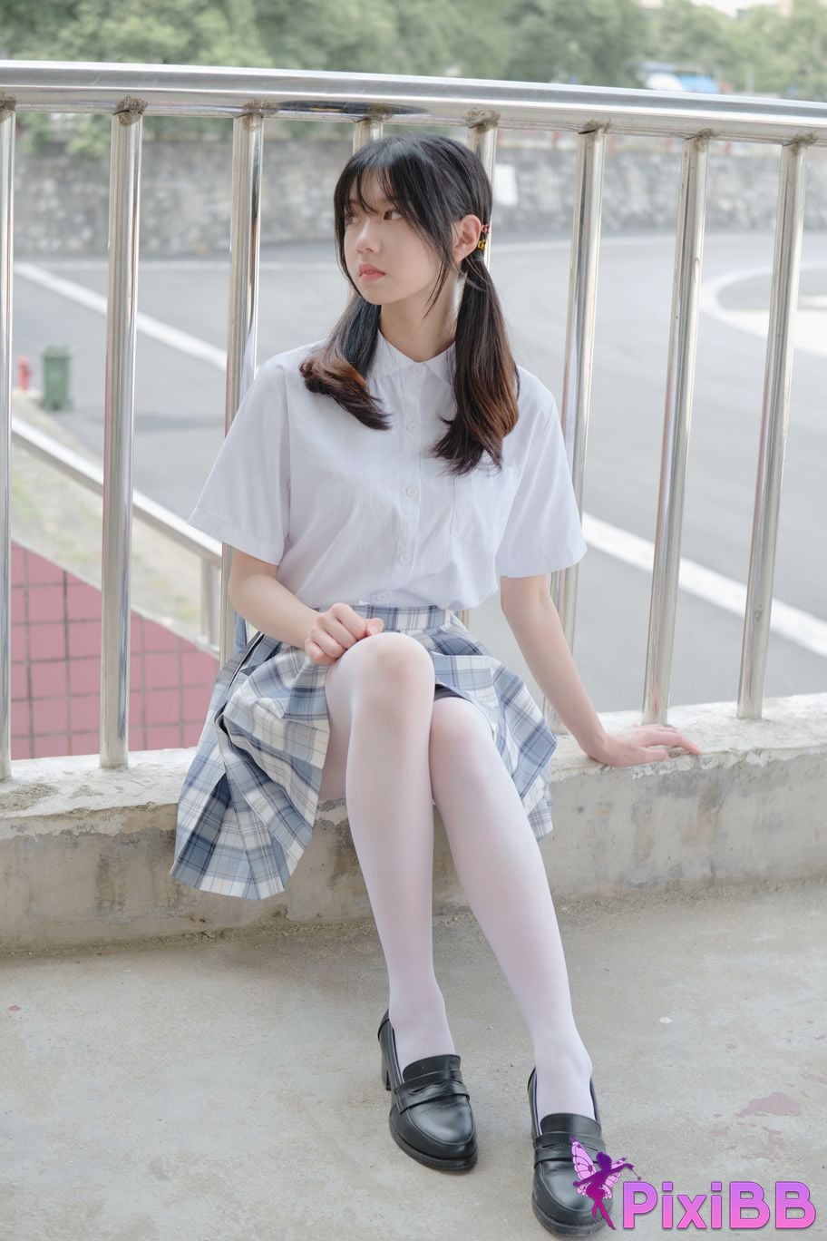 Photos of Senluo Consortium internal photos Xiaoqi JK white silk 13D PixiBB.COM 019