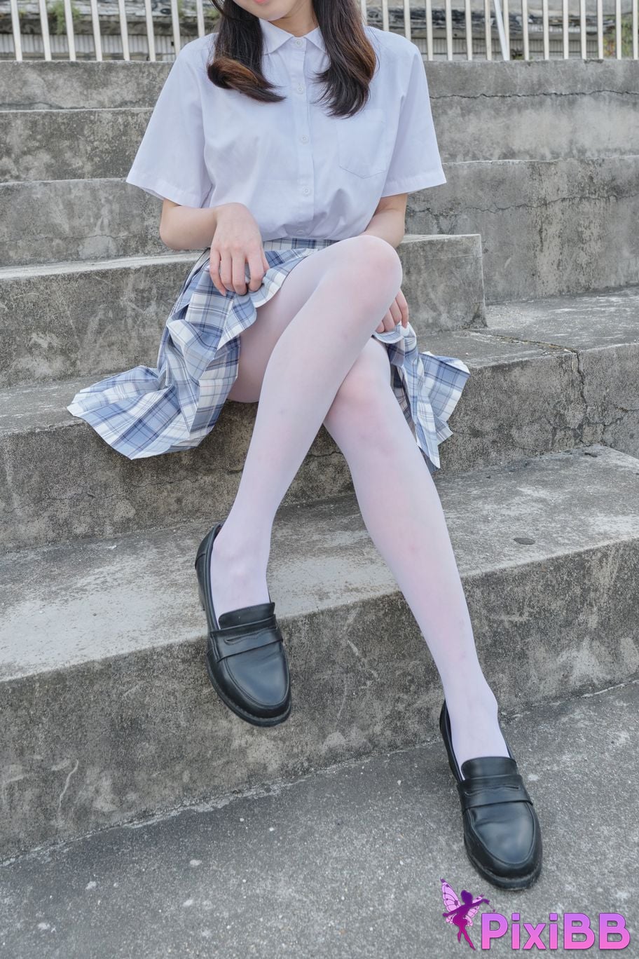 Photos of Senluo Consortium internal photos Xiaoqi JK white silk 13D PixiBB.COM 020