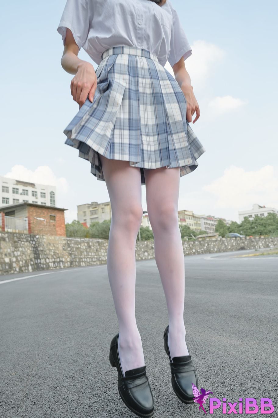 Photos of Senluo Consortium internal photos Xiaoqi JK white silk 13D PixiBB.COM 025