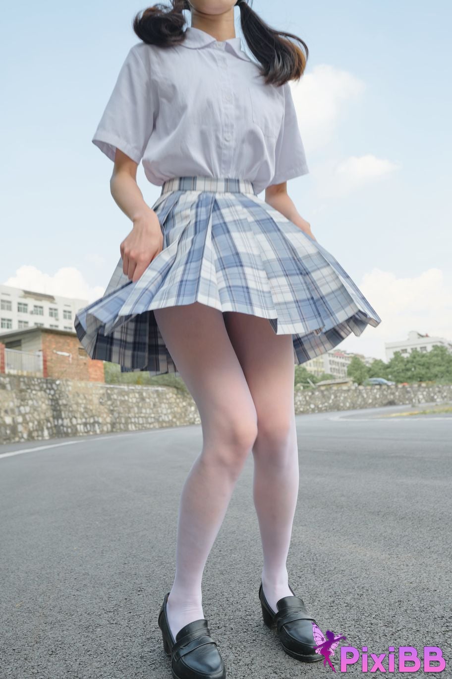 Photos of Senluo Consortium internal photos Xiaoqi JK white silk 13D PixiBB.COM 028