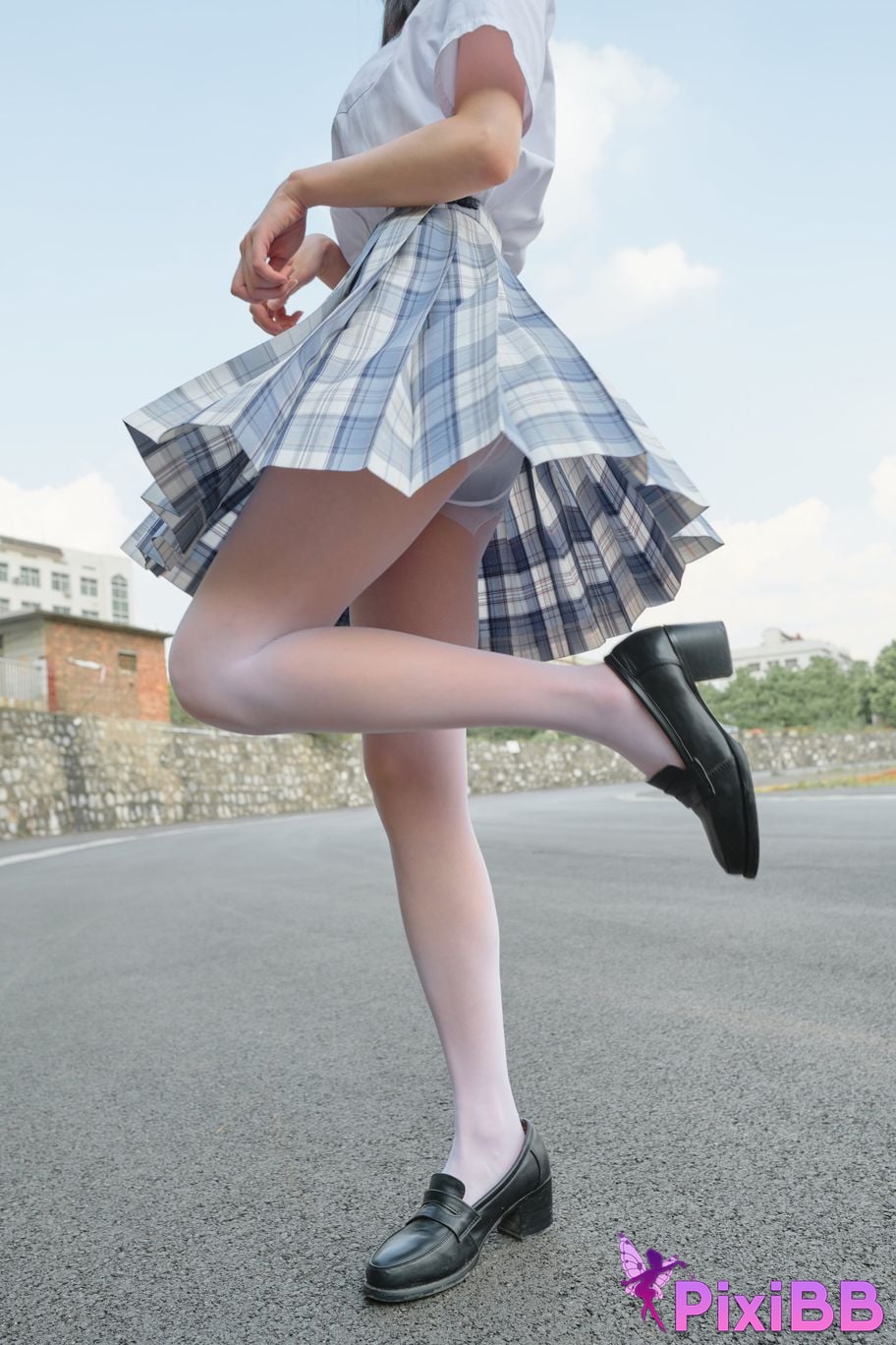 Photos of Senluo Consortium internal photos Xiaoqi JK white silk 13D PixiBB.COM 029